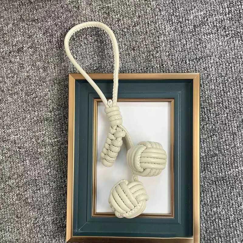 Luxury CC88New Leather Leaf Exquisite Cherry Braided Ball Bag Pendant Keychain Womens Bag Decoration Accessories Y250929as