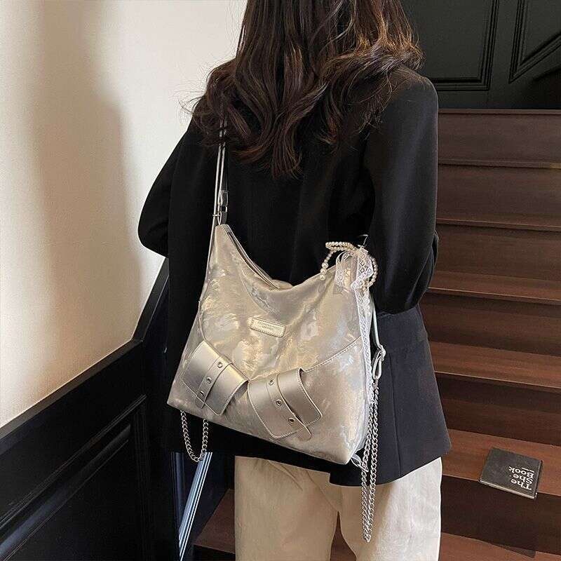 Spring Summer Large Capacity Commuter Backpack Shoulder Crossbody Bag, Lightweight Beautiful Foreign Style. Fashionable And Versatile
