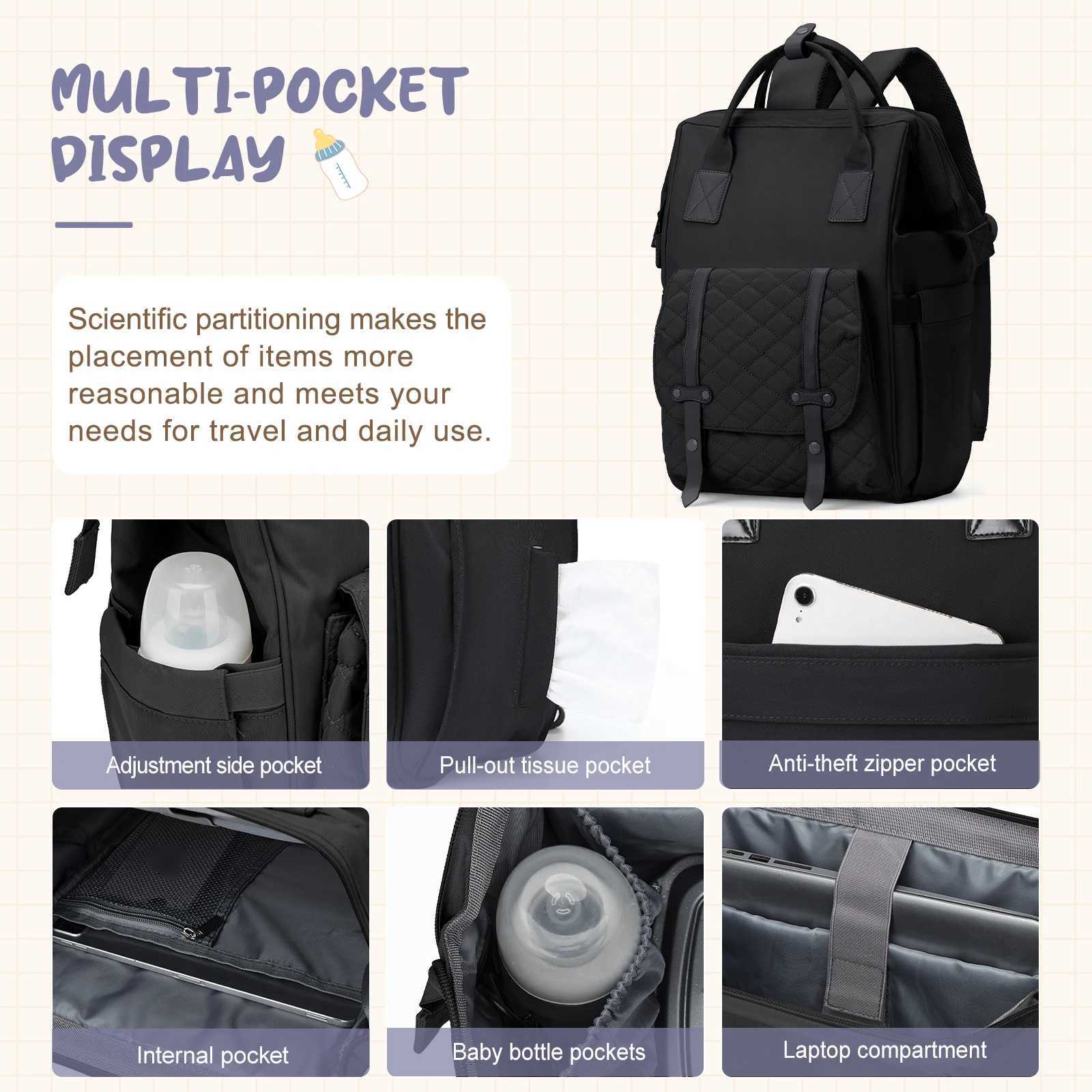 Baby Diaper Bag for Boys GirlsNappy Backpack Diaper Bags Large Capaci Newborn Multifunction Essentials Travel Bag for Mom DadXJ250928