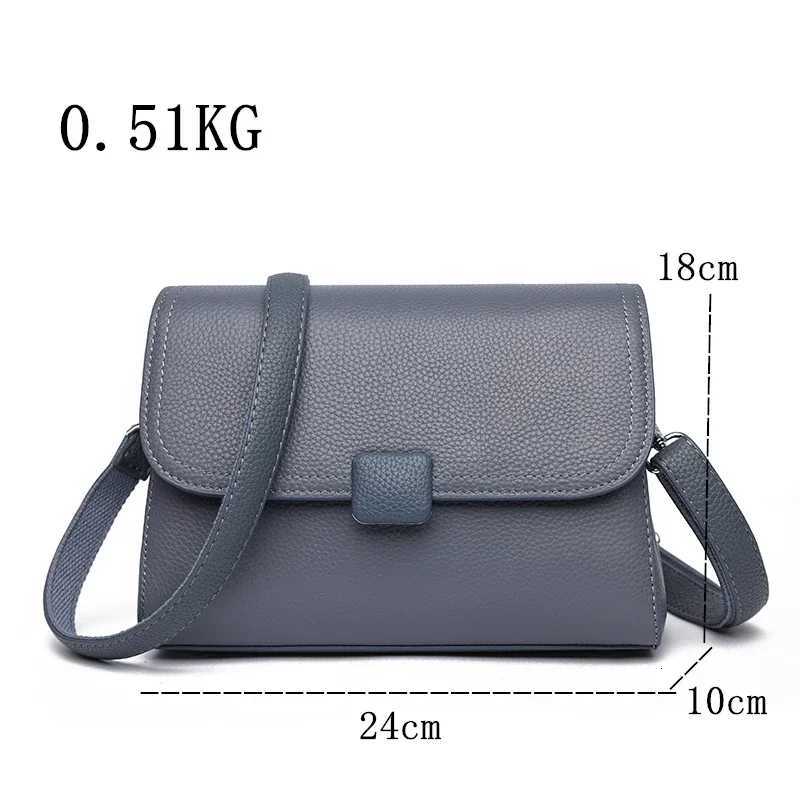Luxury Solid color Cow Leather Handbag Female Messenger Tote Sac High Quality Genuine Leather Women Crossbody Shoulder Bags Z250928