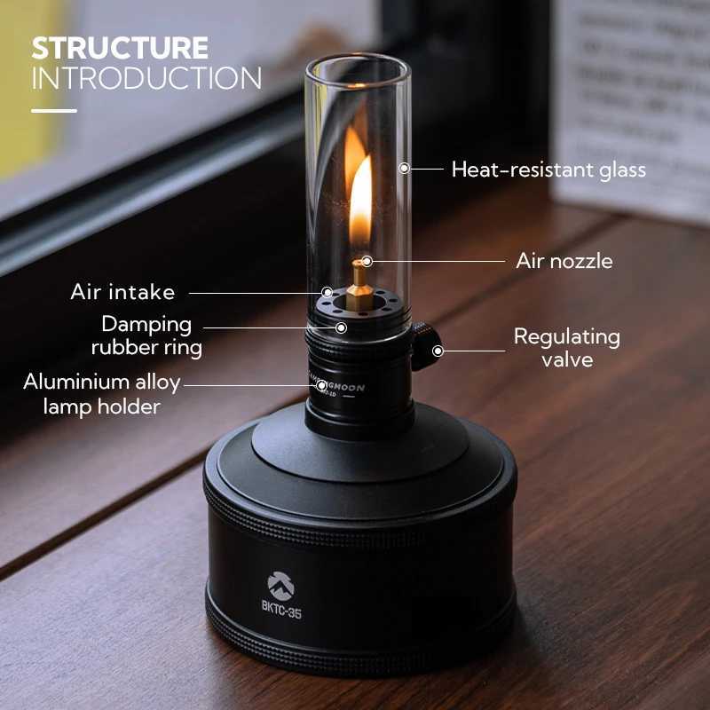 CAMPINGMOON Atmosphere Candle Light Set Equipped with Inflatable Aluminum Can Outdoor Camping and Barbecue Atmosphere Light C250928