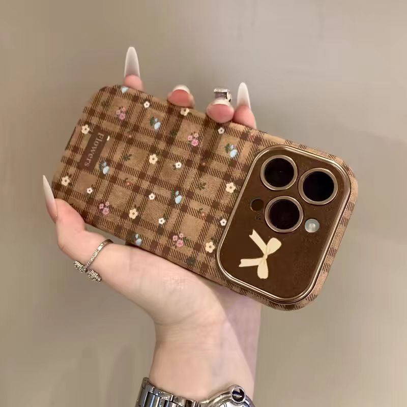 Screen Floral Pattern Compatible with iPhone 16 Max Apple 15 Pro Phone Case 14 New Model 13 Full Coverage 12