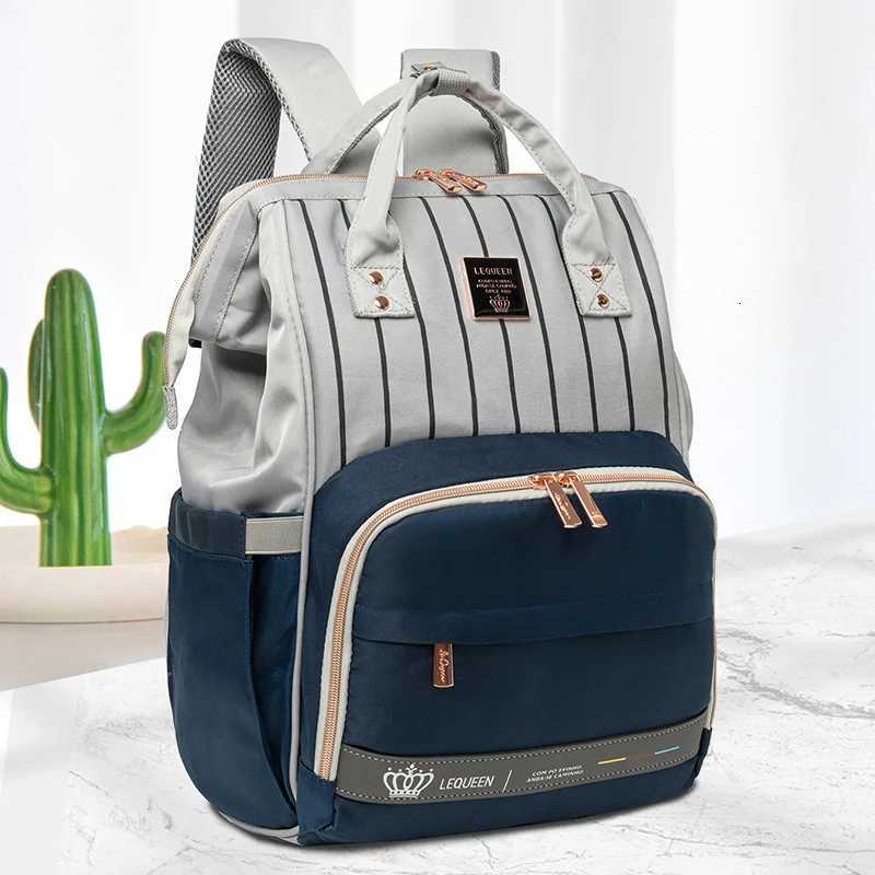 Original Lequeen Diaper Bag Backpack Materni Bag for Baby Large Capaci Travel Mommy Baby Stroller bag Waterproof Nappy BagsXJ250928