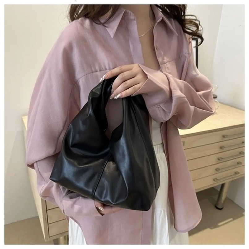 Fashion Soft PU Shoulder Bags Mini Small Handbags Square Pleated Clutch Purse for Women Girls R250421ZYl