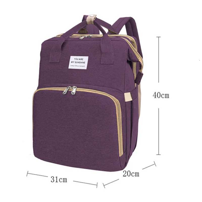 Portable folding crib mommy bag multifunctional light and largecapaci leisure double shoulder mother and baby bagXJ250928