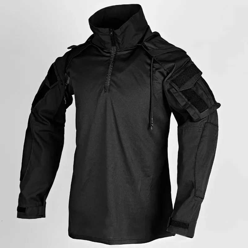 Combat Shirt Hooded Tops Men Airsoft Tactical Shirts Paintball Camping Hunting Workwear Men Clothing Wear Resistant W250928
