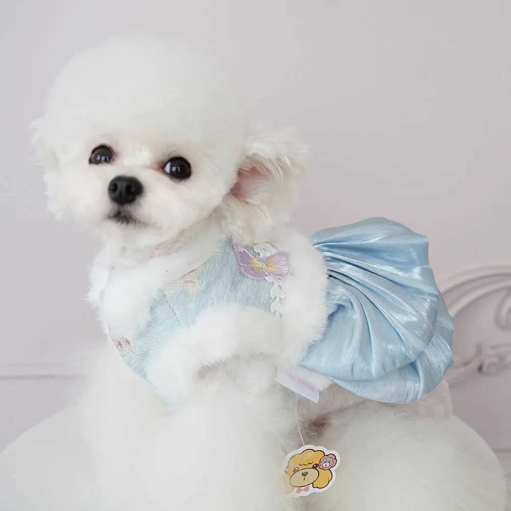 Pet Clothes Little Rabbit Butterfly Tang Dress Princess New Years Dress Small Medium Sized Pet Coat Puppy Clothes X250928