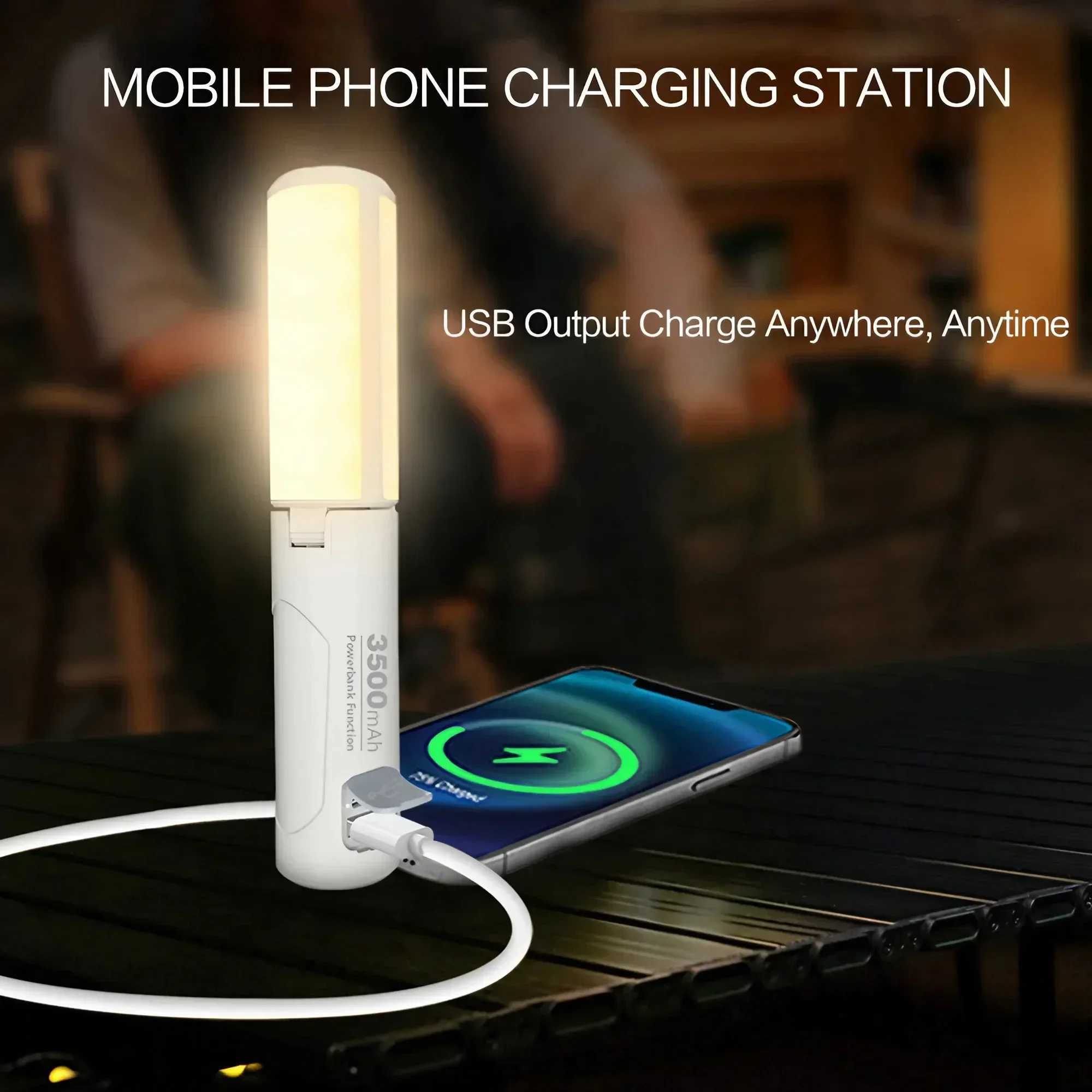 Portable Outdoor Camping LED Light Rechargeable Handheld Warm Ambient Lamp Foldable Lantern for Hiking Travel C250928