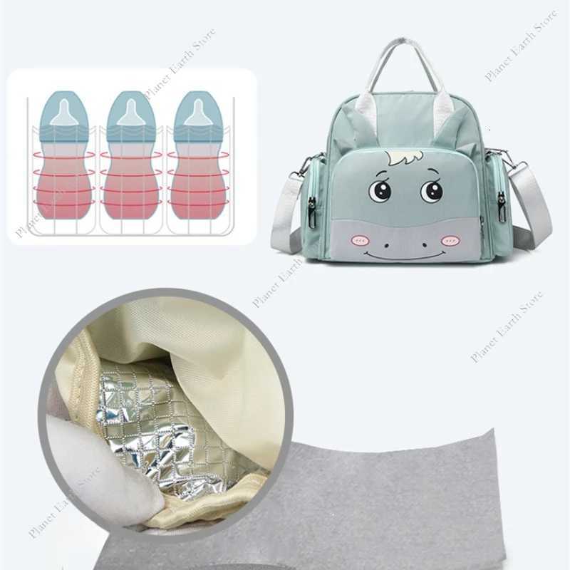 1PC Fashion Mom and Baby Bag Waterproof Single Shoulder Mummy Bags Dry and Wet Separation Shoulder Handbag Car Hanging BagXJ250928