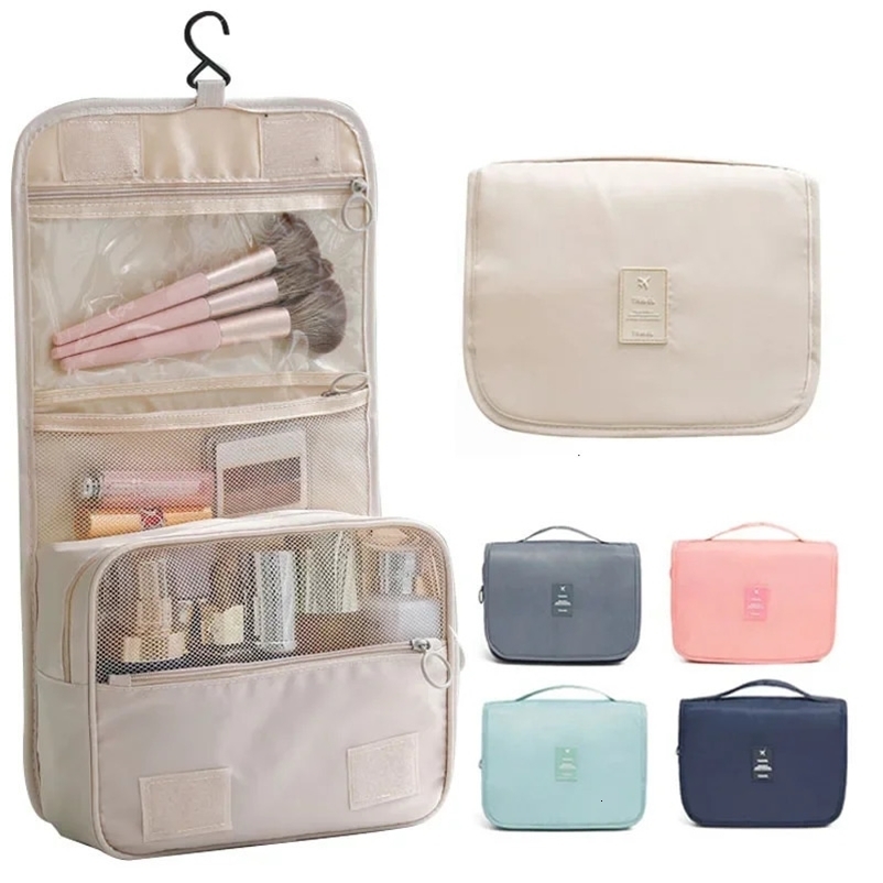 Travel Makeup Bag Waterproof Toiletries Organizer High Quality Women Neceser Bathroom Hook Wash Pouch Hook Makeup Storage Bag250314bj