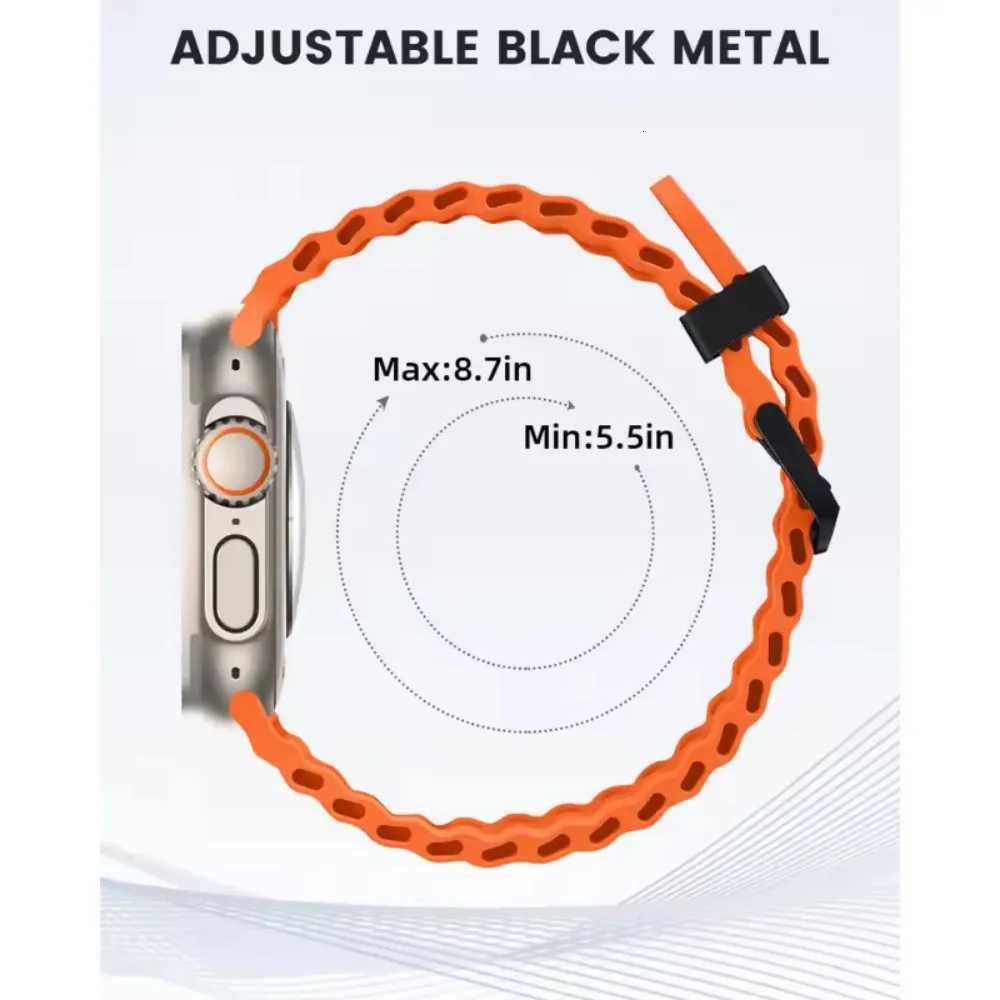 Ocean Silicone Strap for Apple Watch Band Ultra 321 49mm Series 11 10 46mm Comfortable Band IWatch 9 8 7 6 5 4 SE3 45mm 44mm W250928