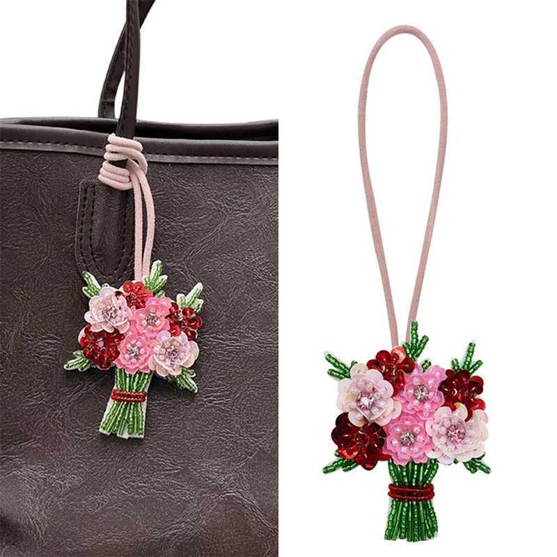 Luxury Flower Plants Bag Accessories Pendant Patches For Clothing Diy Sew On Beaded Applique Bag Charm Bordados Para Bag Clothing Y250928