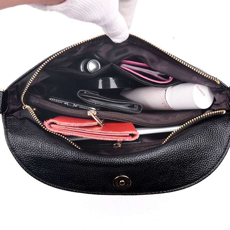 New Fashion Crossbody Shoulder Women's Casual Versatile Elegance Soft Leather Simple Small Square Bag