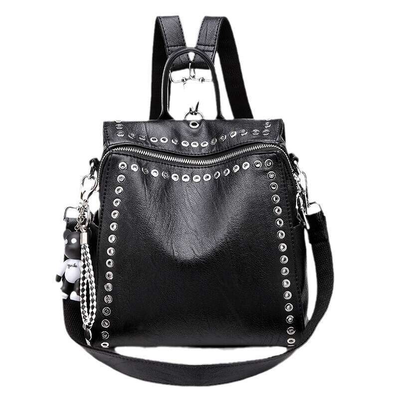 designer bag Luxury bag New Korean Fashion Women's with Rivets, Multifunctional Casual Travel Backpack for Women