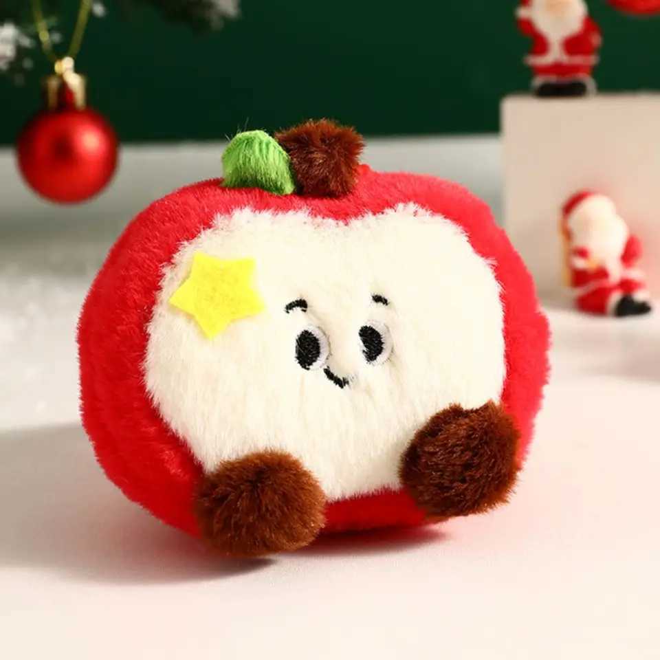 Creative Cartoon Fruit Cartoon Key Chains Plush Red Key Rings Kawaii Cute Bag Pendant GiftsXJ250928
