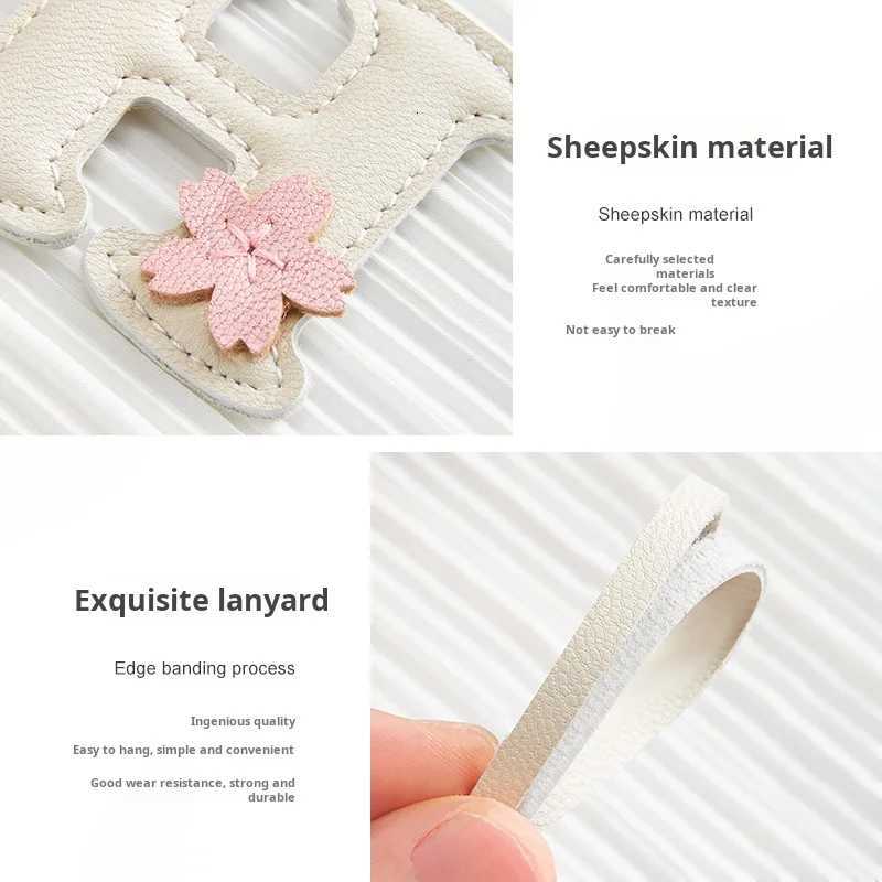 Luxury Letter bag charm genuine leather sheepskin bag pendant H letter keychain Cute and highend car gift DIY bag accessories Y250928as