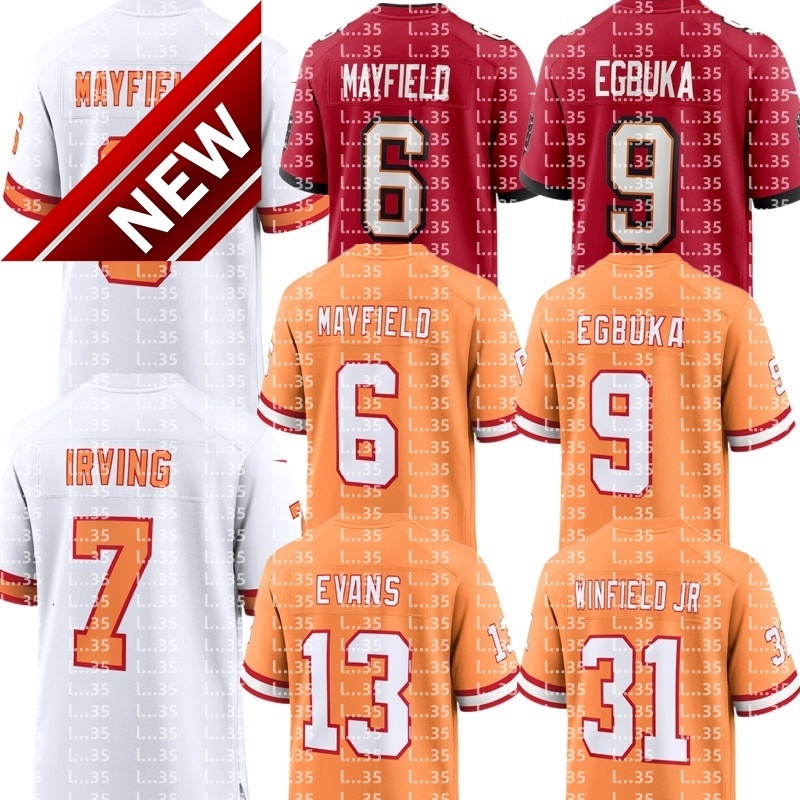 2 Emeka Egbuka Mike Evans 6 Baker Mayfield Bucky Irving Trey Palmer Lavonte David Antoine Winfield Jr Cade Otton Sean Tucker Sterling Shepard NFL Football Jersey