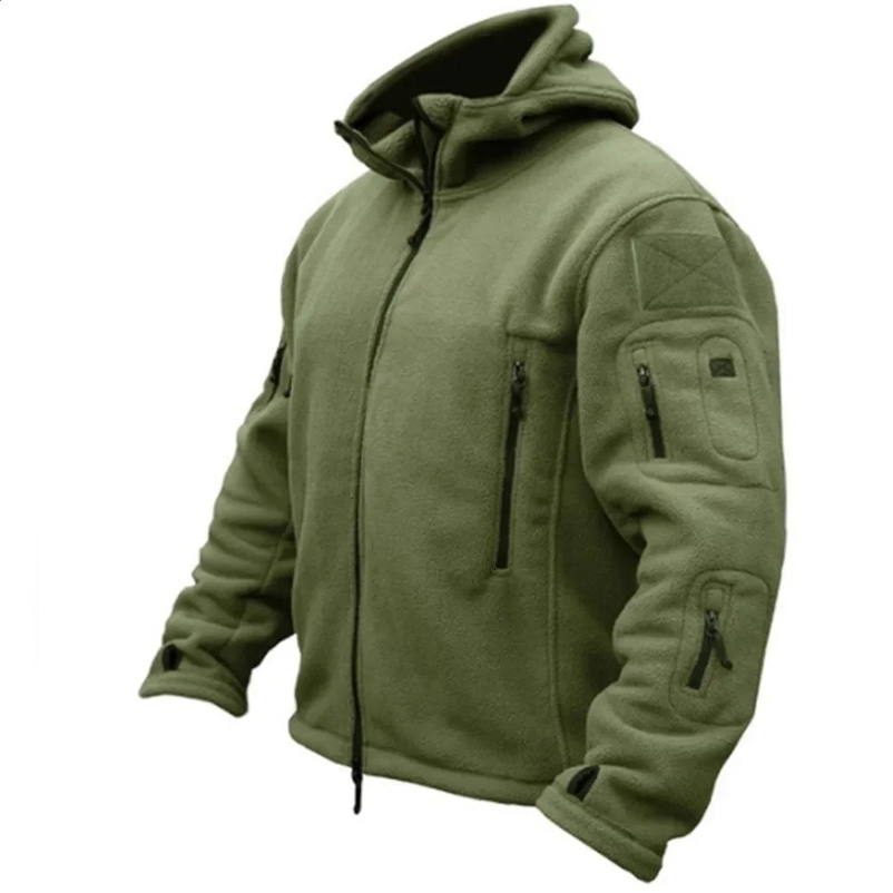 Prowow Mens Outdoor Warm Fleece Jacket for Foreign TradeCold Proof Charge JacketSolid Color Hooded Jacket 241007bj