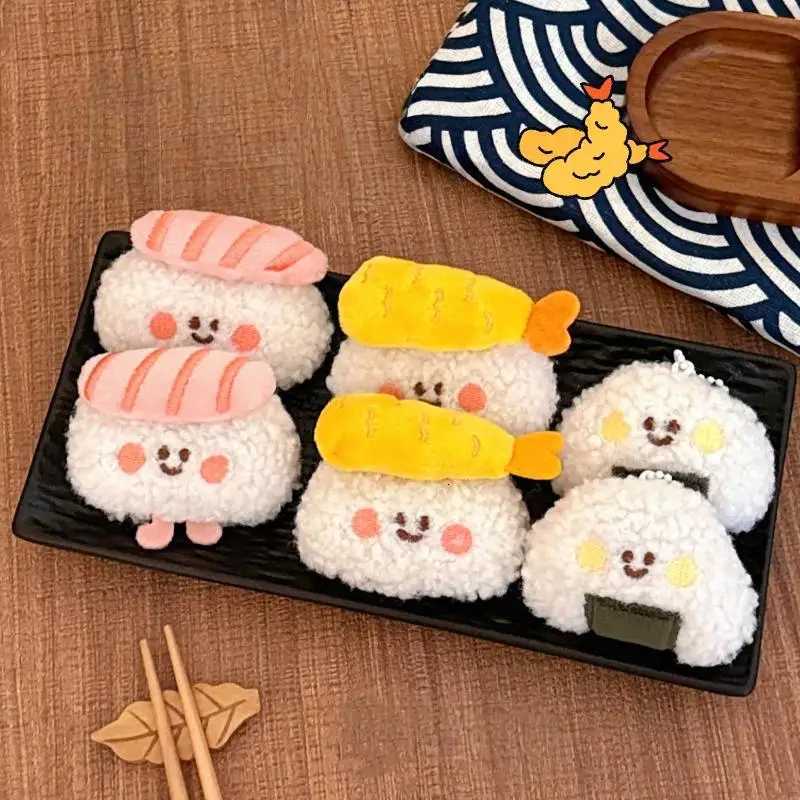 Creative Plush Delicious Food Keychain Sushi Hanging Ornaments Backpack Pendant Decoration Accessories Doll Keyring GiftXJ250928