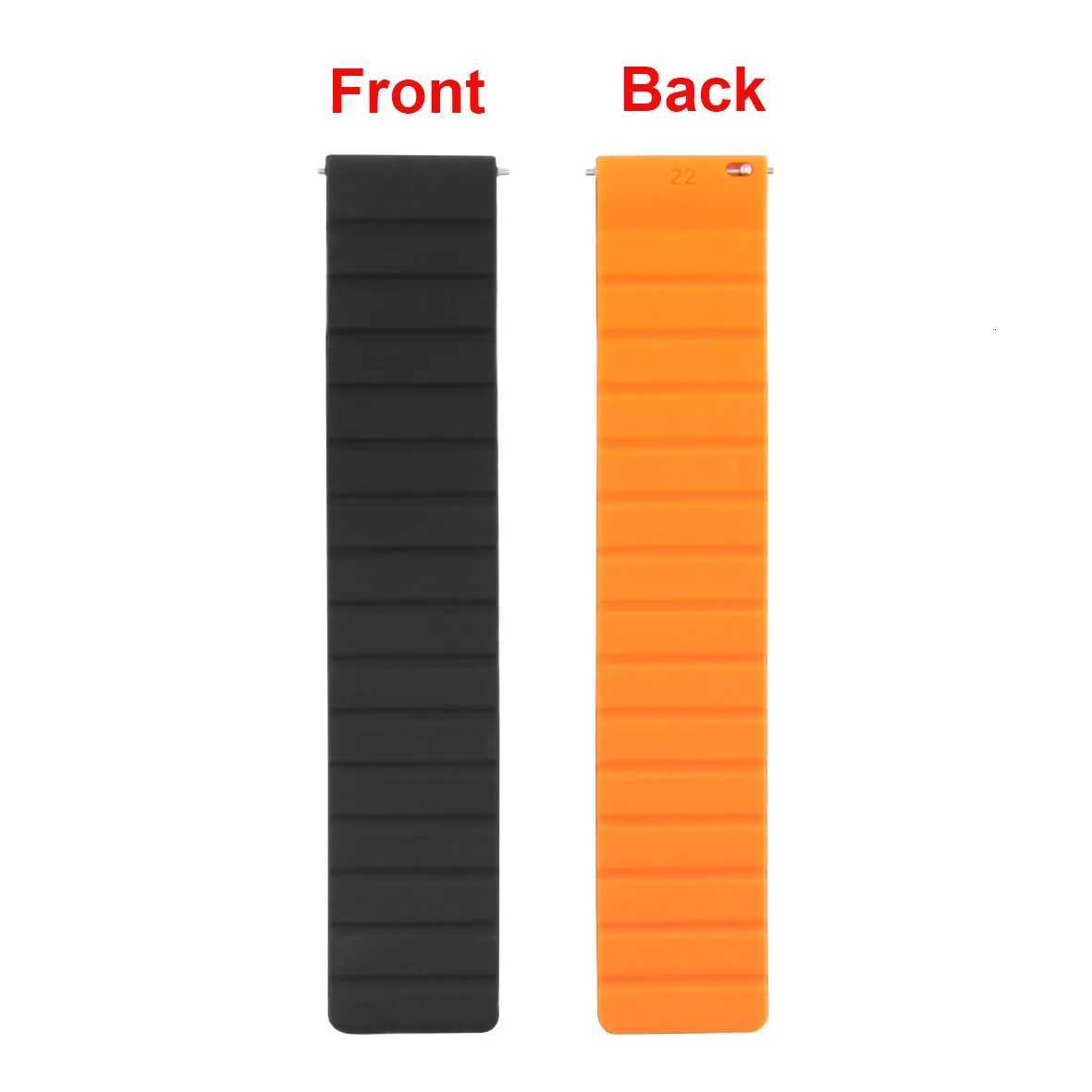 16mm 18mm 20mm 22mm Silicone Magnetic Rubber Watch Strap Band For Smart Sport Watch Connected Bracelet Man Watchband Watchstrap W250928