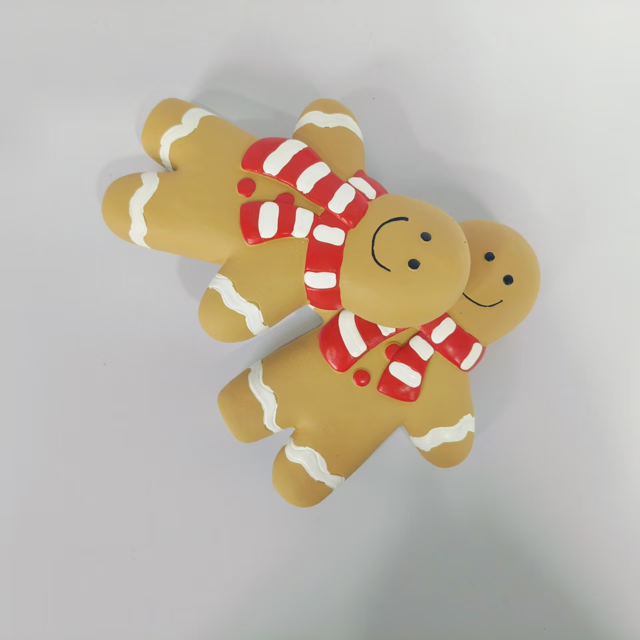 Rubber Squeaky Gingerman Dog Toy Chewy Interactive Soft Latex Durable Screaming Christmas Dog Toy 3pcs/Pack