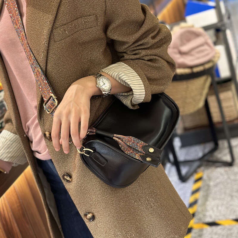 designer bag Luxury bag Trendy Genuine Leather Women's New Large Capacity Top Layer Cowhide Woven Wide Strap Single Shoulder Bag