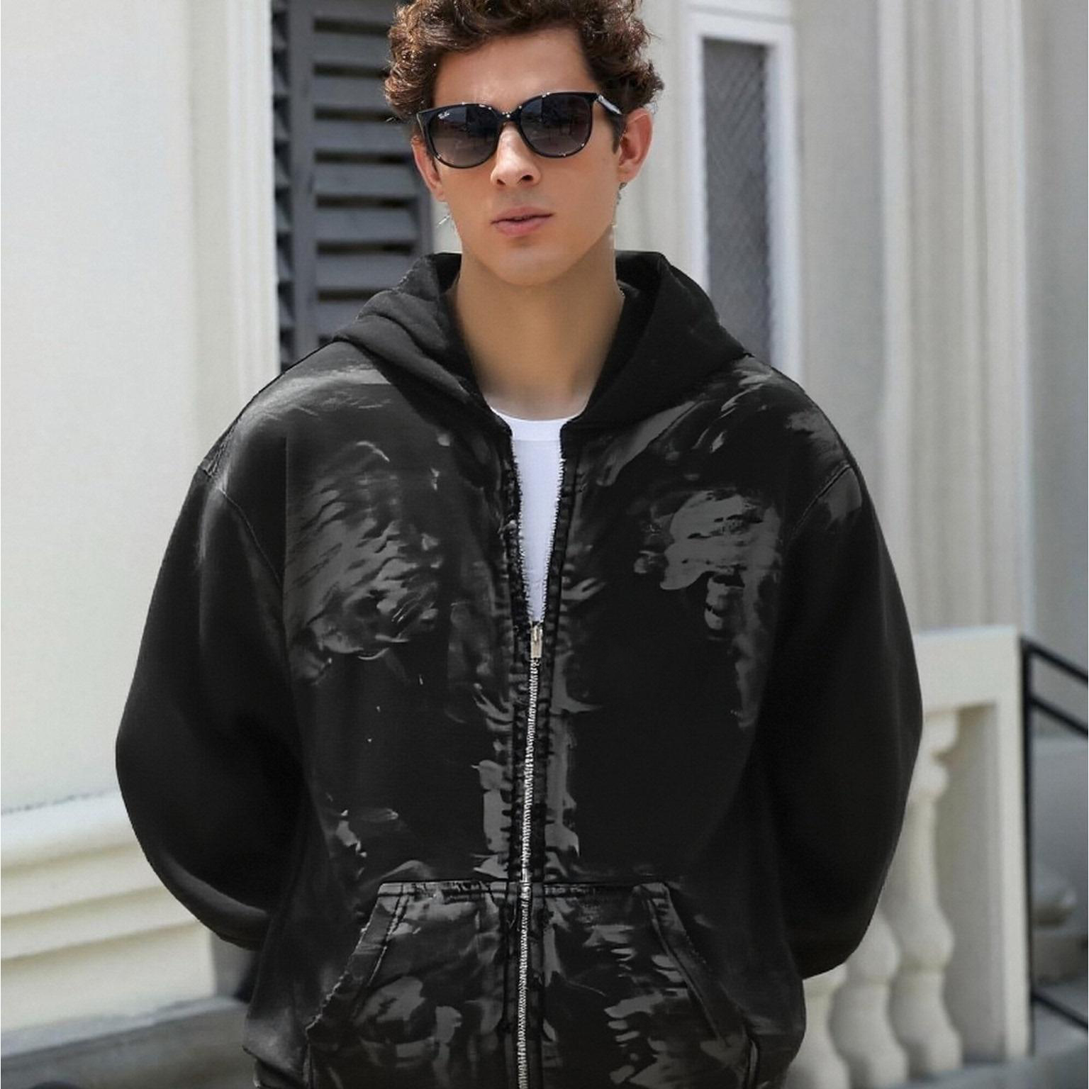 Tailored Unisex Casual Wear: Adjustable Hoodsweat with Color, pattern, and style can be customized-03003
