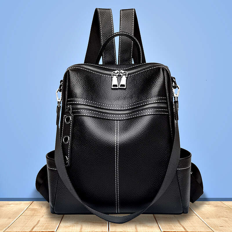designer bag Luxury bag Genuine Leather Backpack Korean Version New Large Capacity High-end Simple Fashion Women's Bag