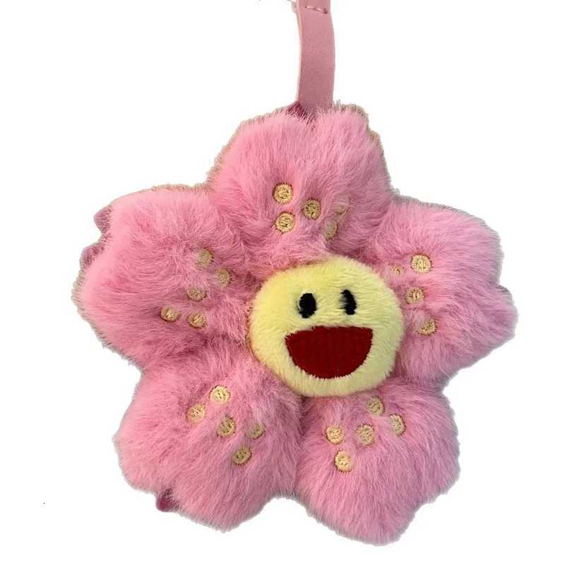 Luxury Plush Cherry Blossom Bag Hanging Decoration Pink Sunflower Bag Pendant Trendy Brand Fashion Keychain Y250929as