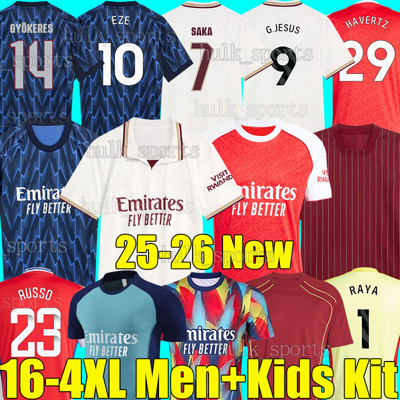 4XL 2025/26 arsen GYOKERES 3rd soccer jerseys TROSSARD SAKA ZUBIMENDI EZE SALIBA J.TIMBER MADUEKE HAVERTZ MERINO G.JESUS RICE RAYA football shirts men kids kits sets