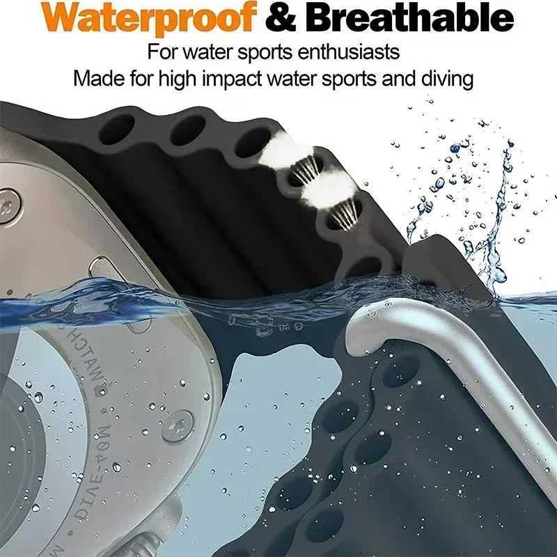 Silicone Ocean band for Apple Watch straps 45mm 46mm 40mm Ultra 2 49mm 44mm 41mm 3842mm sport bracelet series 10 9 8 7 6 5 4 SE W250928