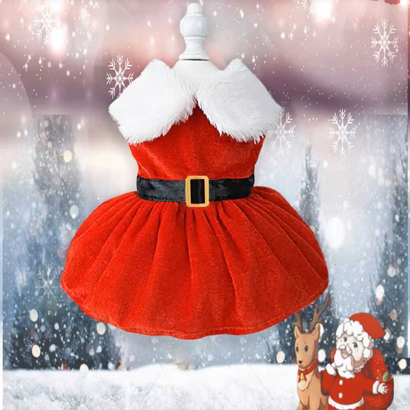 Pet Dog Dresses for Small Dogs Cat Christmas Party Red Princess Skirt Puppy Xmas Dress Chihuahua Yorkies Pug Poodle Costume X250928