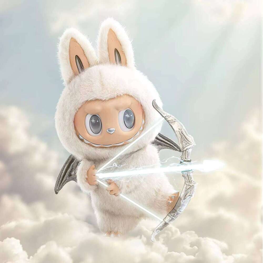58CM Authentic Monsters Labubu Angel Clouds ZIMOMO I Found You Cute Vinyl Face Doll 58Cm Big Tall Plush Figure Toy L906