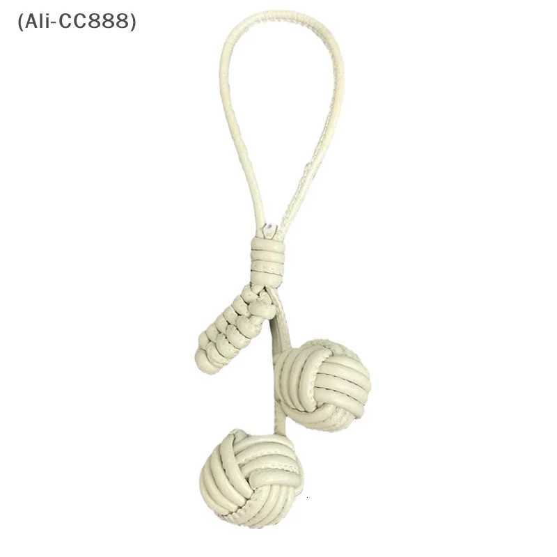 Luxury CC88New Leather Leaf Exquisite Cherry Braided Ball Bag Pendant Keychain Womens Bag Decoration Accessories Y250928as