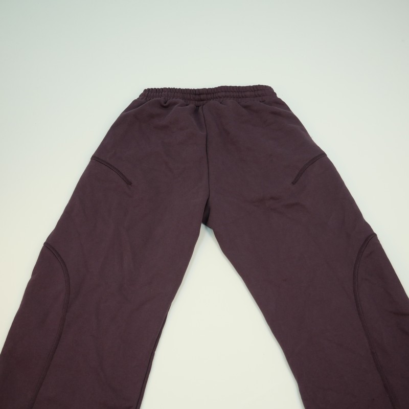 Autumn Men's Loose Cotton Pants - Line Patchwork Design, Retro Casual Style, Breathable, Customizable Pattern-06007