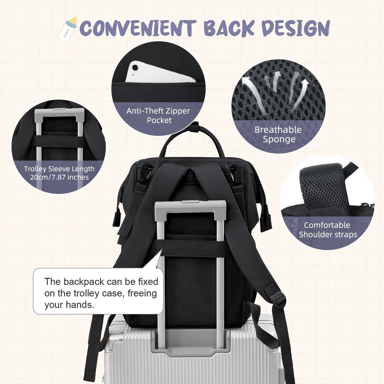 Baby Diaper Bag for Boys GirlsNappy Backpack Diaper Bags Large Capaci Newborn Multifunction Essentials Travel Bag for Mom DadXJ250928