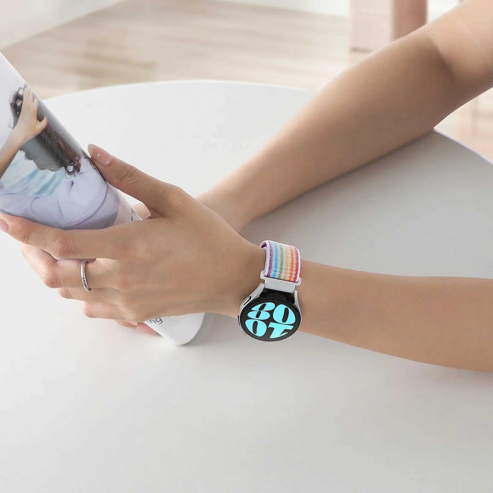 Nylon Loop Band For Samsung Galaxy Watch 6 4 7 classic5 Proactive 2Gear S3 20mm22mm Bracelet Huawei watch GT 2e 3 pro strap W250928