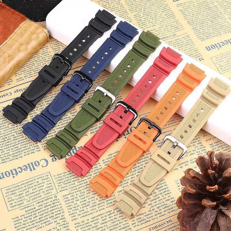 Watch Strap 18mm for CASIO AE1200 1300 1000 W219 Replacement Silicone Rubber Watch Band Mens Wristband Bracelet Accessorie W250928