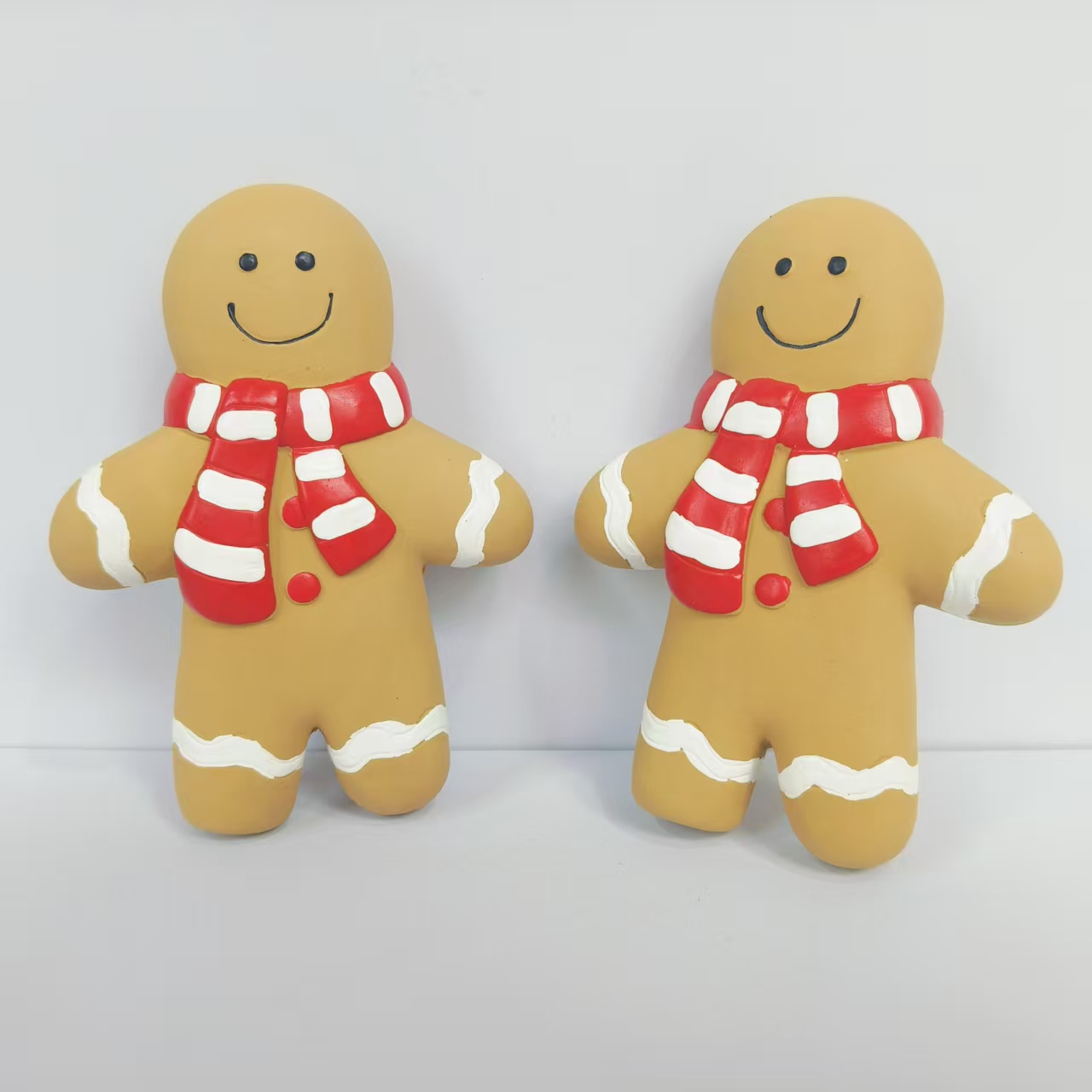 Rubber Squeaky Gingerman Dog Toy Chewy Interactive Soft Latex Durable Screaming Christmas Dog Toy 3pcs/Pack