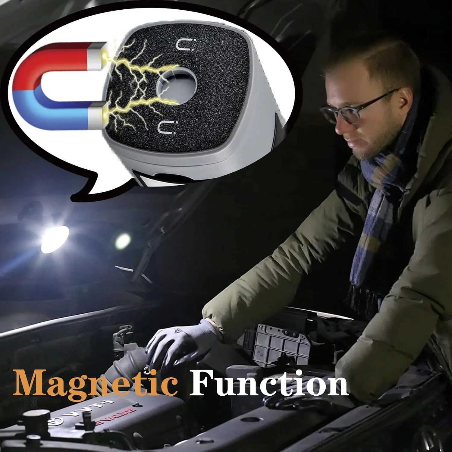 Foldable LED Table Lamp Rechargeable 1800mAh Portable Flashlight 7 Modes Emergency Telescopic Camping Magnetic Work Light C250928