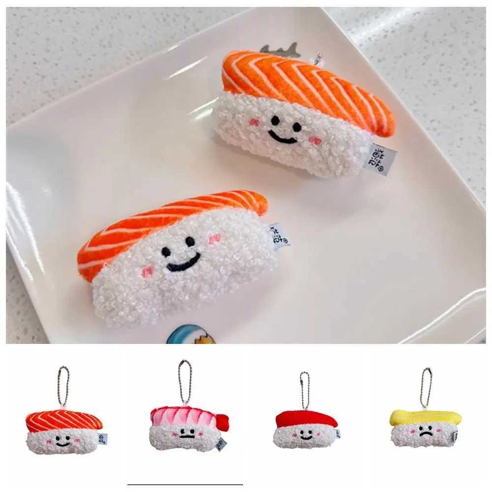 Creative Salmon Sushi Plush Doll Keychain Sweet Shrimp Key Buckle Plush Doll Toy Plush Korean Style ChildrenXJ250928