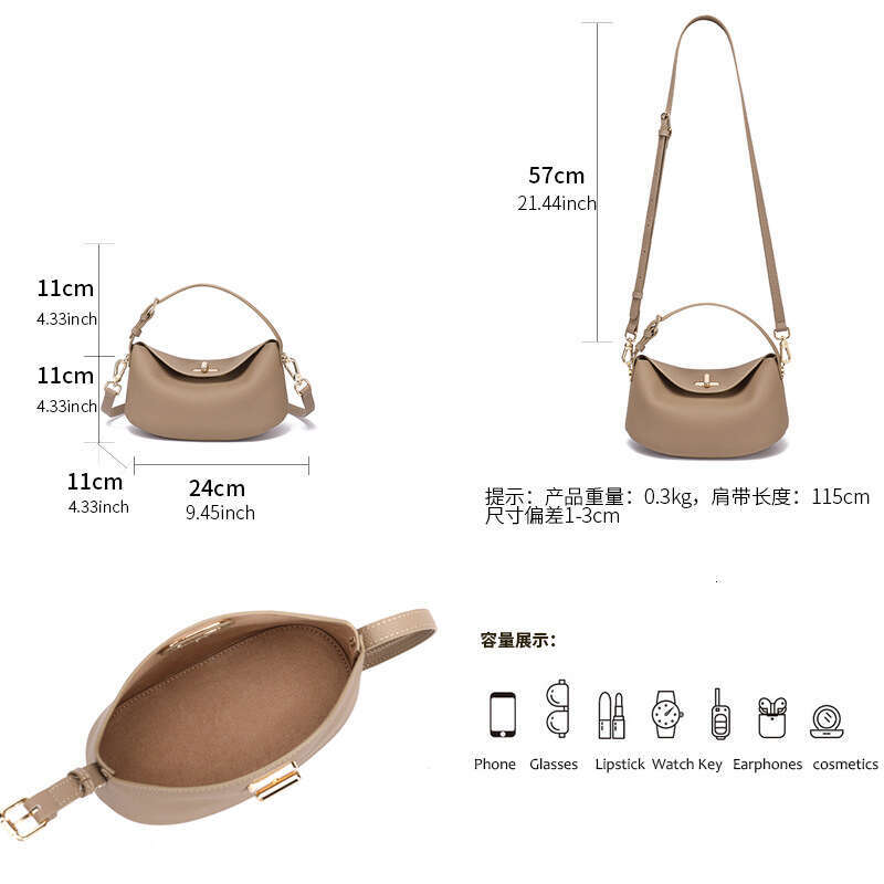 designer bag Luxury bag Fashion Handheld Bucket New Lightweight Casual Shoulder Genuine Leather Simple Women's Crossbody Bag Cowhide Trendy
