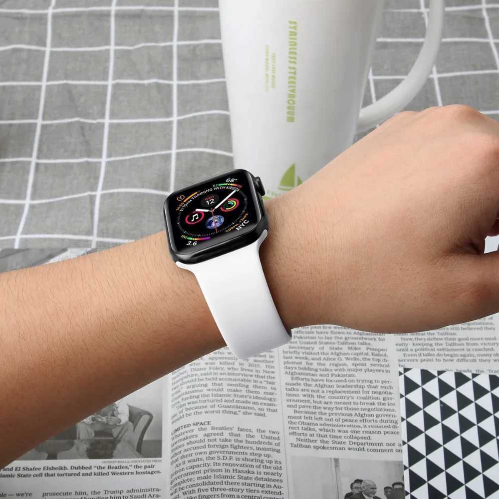 Silicone Band For Apple Watch straps 40 mm 49mm 44 mm 45mm 46mm 42mm 41mm 38mm sports bracelet iWatch series 10 9 8 3 SE ultra 2 W250928