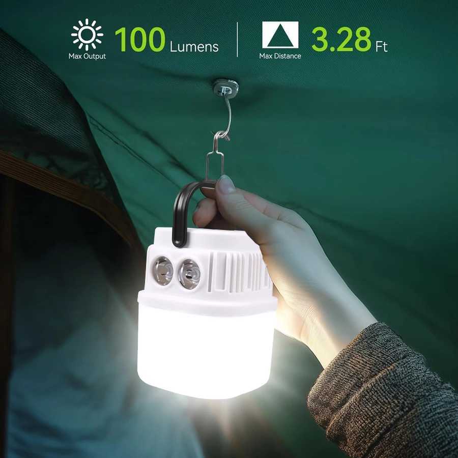 Portable USB Rechargeable LED Camping Light Outdoor Emergency Hanging Tent Solar Lamp Hiking Picnics Night Lighting Lantern C250928