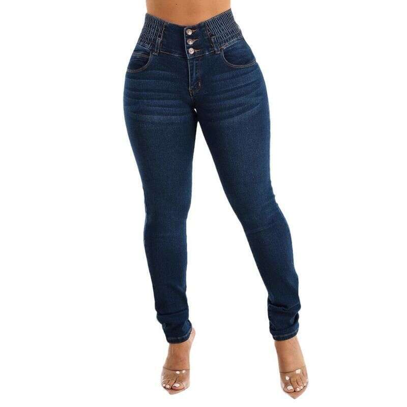 Women's Clothing Slim Stretch Jeans Sexy Hip Lifting High Waist Skinny Trousers