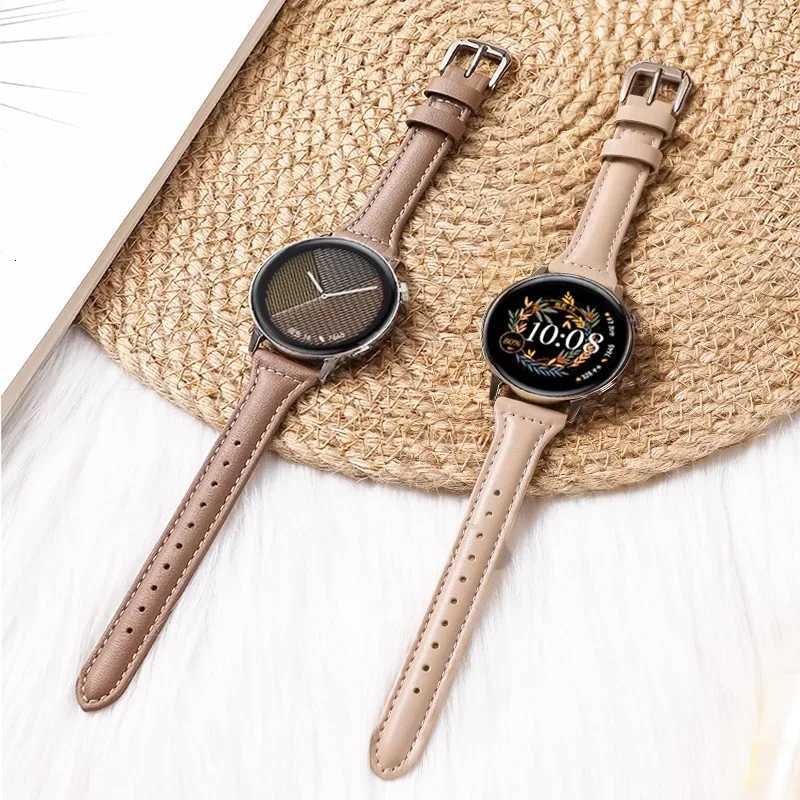 Slim Leather strap For Samsung Galaxy watch 7FE655 pro4 Classicactive 2 20mm 22mm sport bracelet Huawei watch GT 43 band W250928