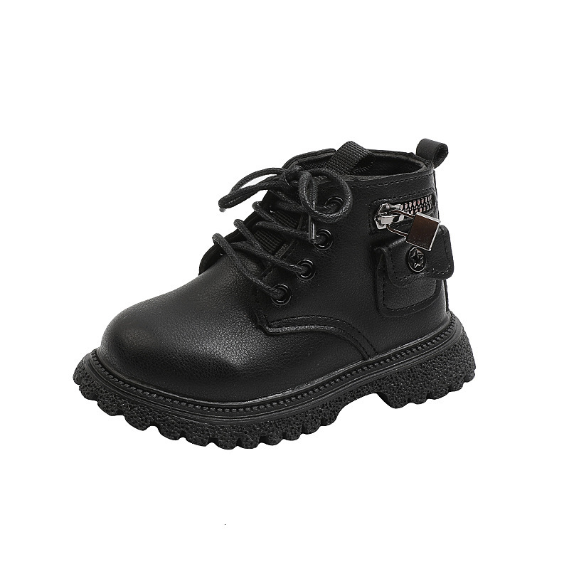 Autumn and winter new men's and women's Martin boots, children's soft soled leather boots, baby shoes, low cut short boots, designer sh