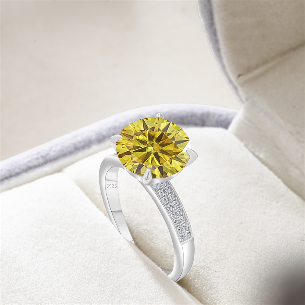 Designer rings for women 5CT luxury sterling silver moissanite ring set with GRA certification gift Valentine's Day gift wedding ring