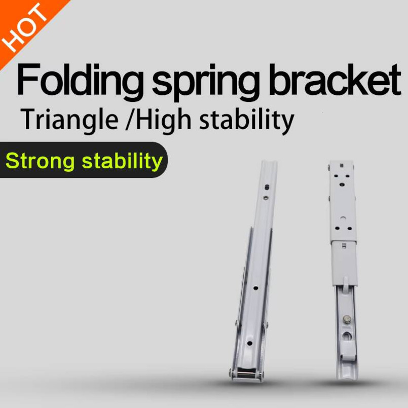 Durable Folding Table Metal Spring Shelf Adjustable for Camping Car RV Wall-Mounted Bracket