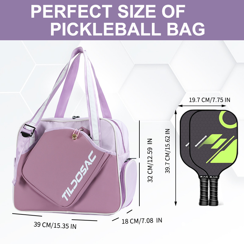 Pickleball Tote Sling Bag for Women/Men/Boy/Girl Large Capacity Pickleball Handbag with Adjustable Shoulder Strap Accessories